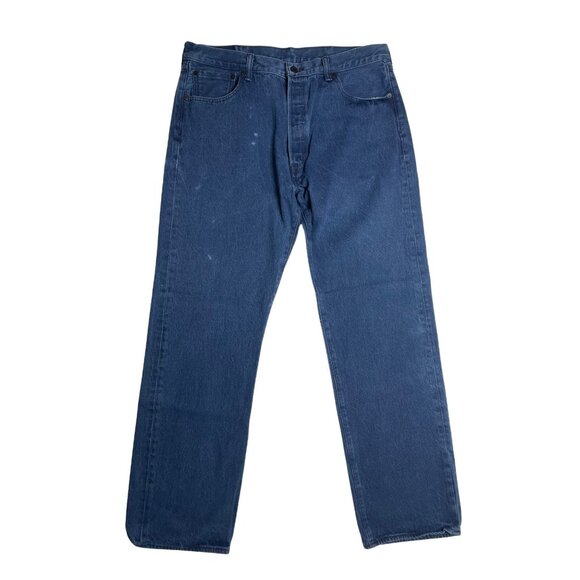 Levi’s 501XX Jeans Button Fly Size 38 100% Cotton Blue Faded Denim Straight Leg - Picture 2 of 11